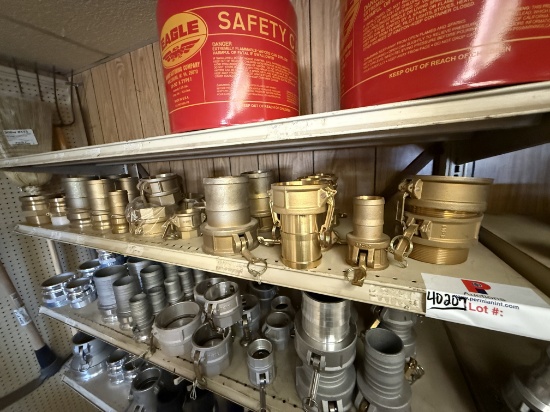 2nd Shelf W/ (25+) 2 Thru 4 Camlock Brass Fittings