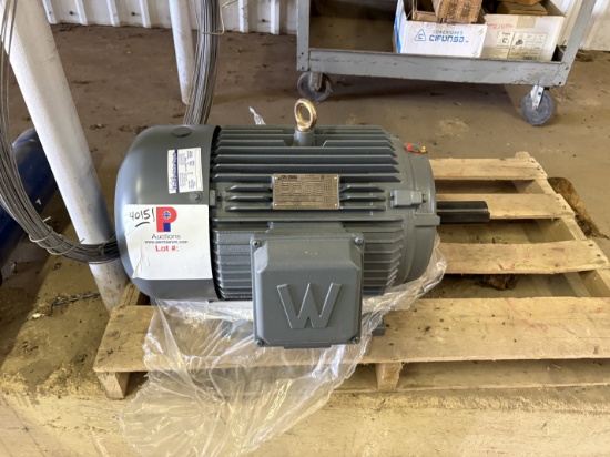 UNUSED Worldwide electric corporation 20hp 3-phase electric motor