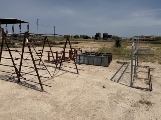 Lot W/ 5-Tool Racks & 1-Dbl Shelf