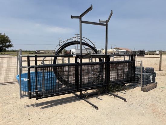 (4) 15.5 x 4 gates, (2) 13.5 x 4 gates, (1) 11.5 x 4 gate, & storage rack