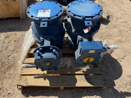 Pallet Of (2) Unused 10 150# Cs/Ss Rf Pf Ball Valve Nave W/ Go