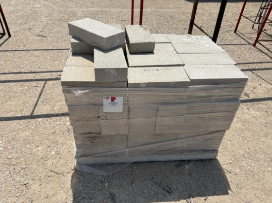 Pallet w/ (96) 15-1/2 x 7-1/2 x 3-1/2 concrete pavers