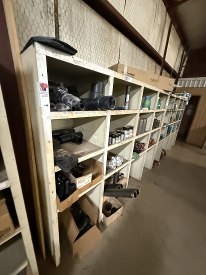 (2) 8 x 2 x 6 16-BIN WOOD PARTS SHELVES