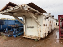 53L x 12W x 12H SHALE SHAKER MUD TANK W/ PUMP HOUSE (NO PUMPS)