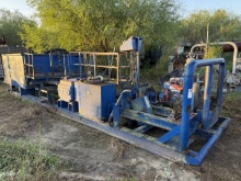 GARDNER DENVER TEE MTD ON 30 x 8 SKID W/ MIXING TANK (Incomplete)