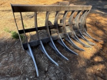 CAT PART # 177-1831, 109in. 8-TINE ROOT RAKE BUILT FOR IT COULPER WHEEL LOADERS
