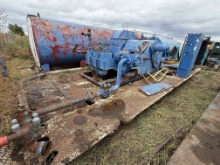 NATIONAL 9-P-100 TRIPLEX MUD PUMP, SKIDDED 35L x 12W