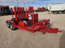 3-station closing unit mtd on shopbuilt 16 x 7 t/a bumper pull trailer