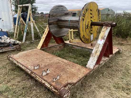 12L x 8W CABLE SPOOL STAND, SKIDDED