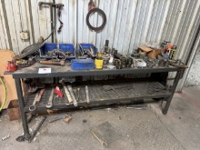 8L x 2W x 3H HD STEEL SHOP TABLE W/ TOOL CONTENTS
