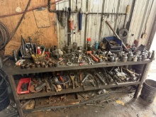 8L x 2W x 3H HD STEEL SHOP TABLE W/ TOOL CONTENTS