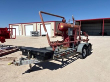 20DIA X 102L horizontal separator mtd on t/a bumper pull trailer