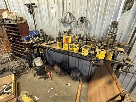 8L x 2W x 3H HD STEEL SHOP TABLE W/ CONTENTS