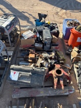 (2 pallets) w/ (1) oil country 3-1/2 100T elevator, assorted hand tools, computer accessories, & Ger