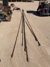 (6) assorted size sucker rods, 3/4 - 1 rods