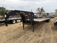 2012 Frieson Welding 40 Tandem Dual wheel Flatbed Gooseneck Trailer