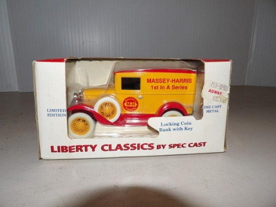 Massey-Harris 1929 Model A Panel Delivery Locking Coin Bank w/Key