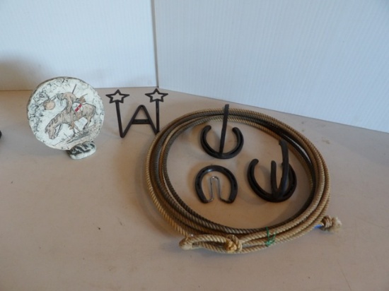 Shapes of Clay Indian Plate, Lariat, Western Décor