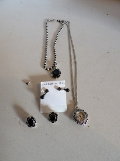 2 sets of Earrings, 2 Necklaces