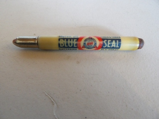 Bullet Pencil "Blue Seal Motor Oil, Tubes Tires, Batteries"