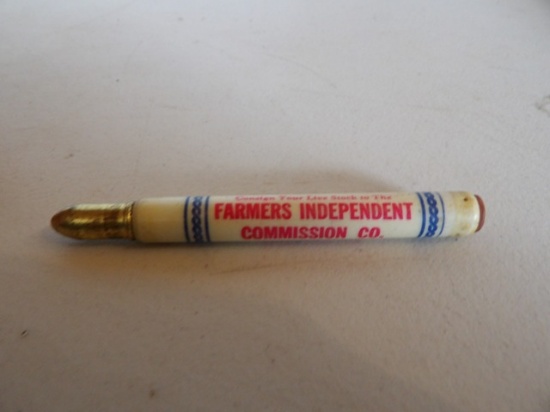 Bullet Pencil "Farmers Independent Commission CO. Springfield, IL"