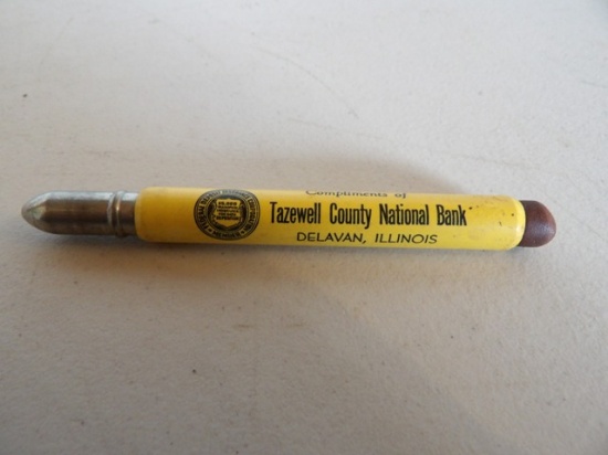 Bullet Pencil "Tazewell County National Bank Delavan, IL"