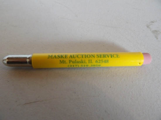 Bullet Pencil "Maske Auction Service Mt. Pulaski"