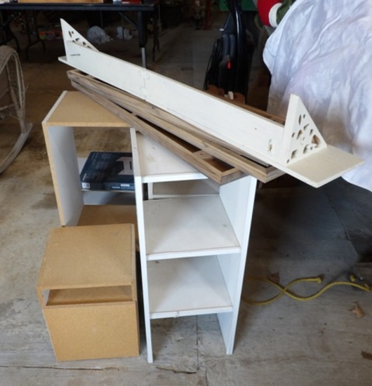 5 White Wood Shelves, Assorted Wood Décor, Shelf New in Box