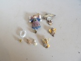 Jewelry- Angels, Bird Pin, Fake Pearl Earrings