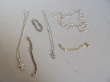 Assorted Jewelry- Cross Necklace, Chains, Bracelets