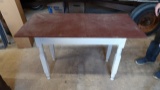 Wood Table w/Painted Top