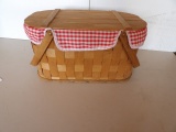 Red Woven Picnic Basket