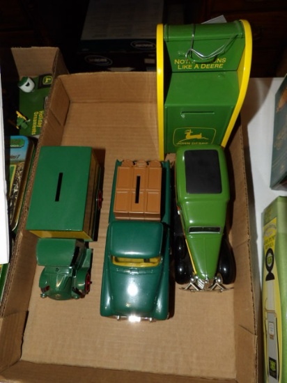 (3) JD Bank Cars, Bank Mail Box