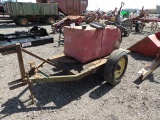 Transfer Tank w/Hand Pump on Homemade Trailer