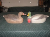 Pair oversize Otter Decoys