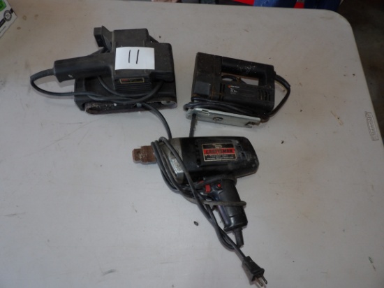 Skil Belt Sander, Black & Decker Jig Saw, Craftsman 3/8" Drill