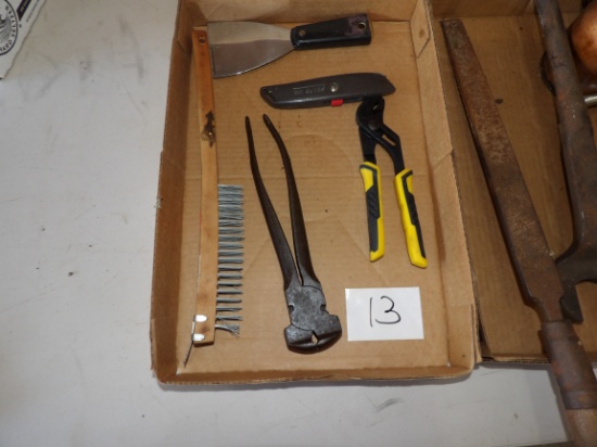 Wire Brush, Pliers, Puddy Knife, File, Oil Can, Speed Wrench