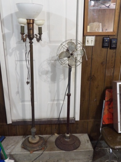 2 Floor Lamps, Fan