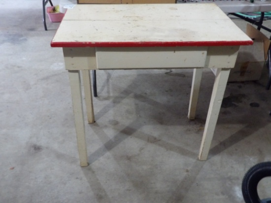 Wood Table w/Drawer