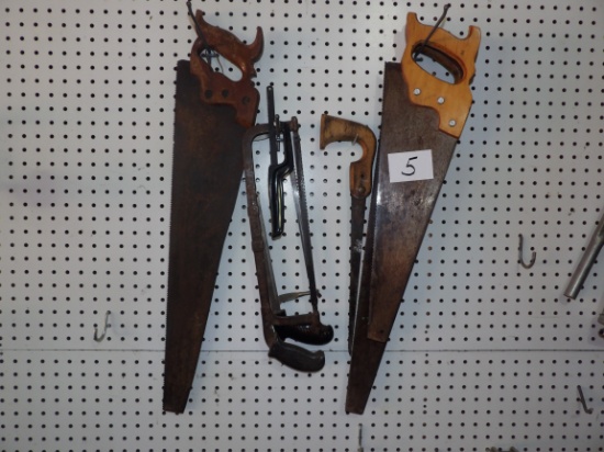 3 Wood Saws, Key Hole Saw, 3 Hex Saws