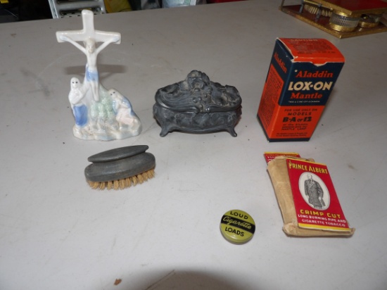 Prince Alvert Cigarette Paper, Small Jewelry Box, Brush