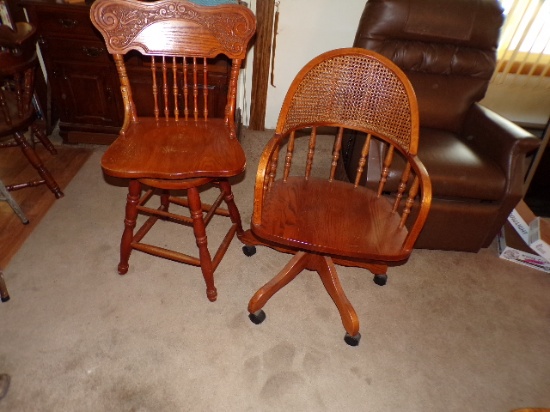 Bar Stool, Wood Office Chair