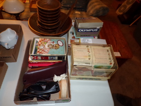 Wood Salad Bowls, Lights Bulbs, Battery Misc