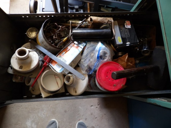 Nuts, Bolts, Lifht Fixtures, Oil Can, Faseners, Wire Bruch, Mallet, Misc