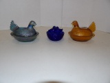3 Nesting Chickens