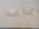 2 Glass Bowls, Cornucopia
