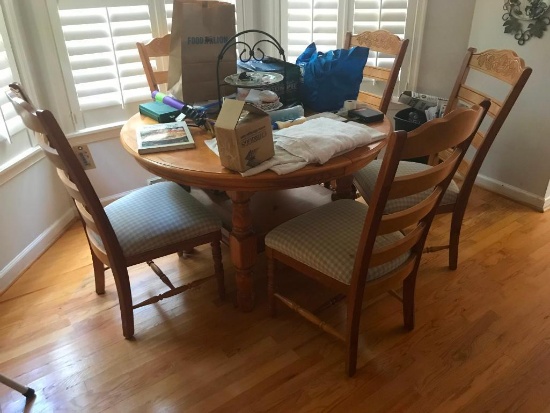 Kitchen Table Set with 6 wooden chairs