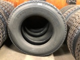 2 RE-CAP 11F24.5 UNMOUNTED & 2 NEW TREAD UNMOUNTED TIRES