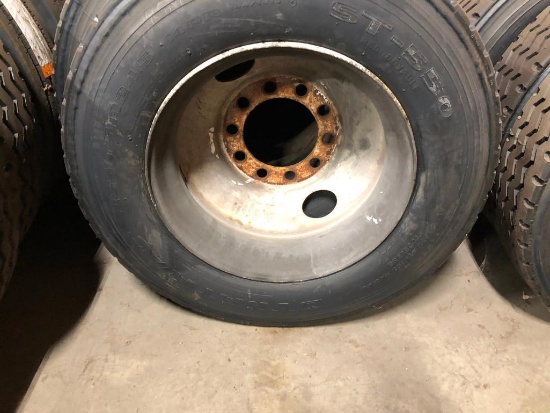 3 285/75R24.5 MOUNTED TIRES