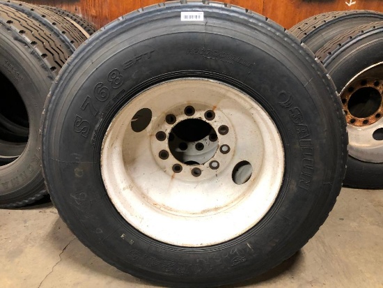 285/75R24.5 MOUNTED RE-CAP TIRES